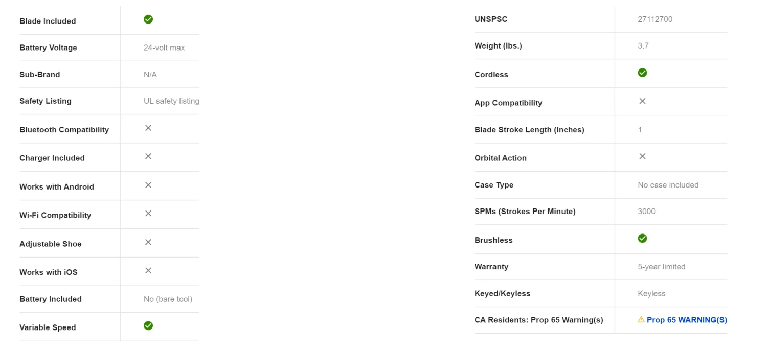 Kobalt KRS 124B-03 24-volt Max Variable Speed Brushless Cordless Reciprocating Saw (Tool Only) 14 Kobalt KRS 124B-03 24-volt Max Variable Speed Brushless Cordless Reciprocating Saw (Tool Only) - Image 12