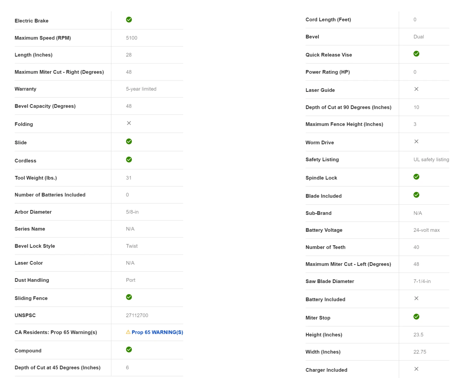 Kobalt KMS 0724B-03 7-1/4-in-Amp 24-volt Max Dual Bevel Sliding Compound Cordless Miter Saw 15 Kobalt KMS 0724B-03 7-1/4-in-Amp 24-volt Max Dual Bevel Sliding Compound Cordless Miter Saw - Image 14