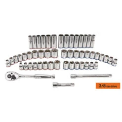 Kobalt Standard (SAE) And Metric Polished Chrome Mechanic's Tool Set With Tool Case - 127-Piece -Kobalt 14195530d L