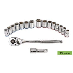 Kobalt Standard (SAE) And Metric Polished Chrome Mechanic's Tool Set With Tool Case - 127-Piece -Kobalt 14195530e L