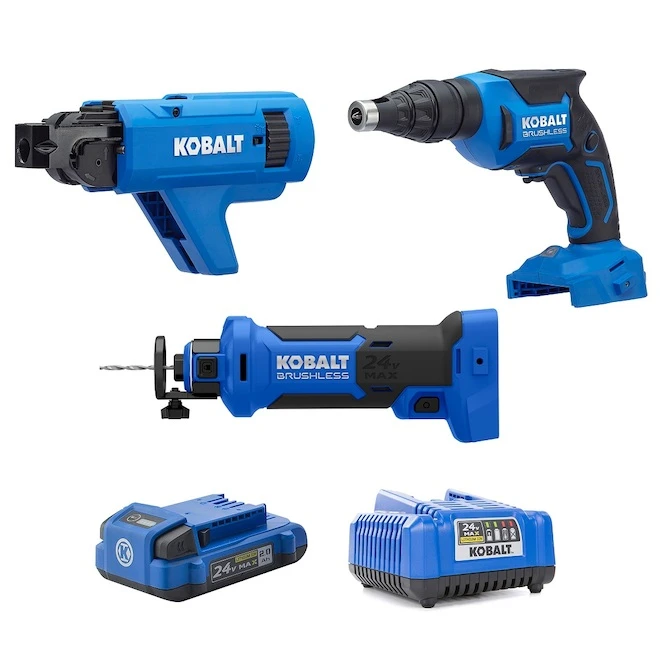 Kobalt XTR 3-Tool Combo Kit - Batteries, Charger And Hard Case Included - Brushless Motor 4 Kobalt XTR 3-Tool Combo Kit - Batteries, Charger And Hard Case Included - Brushless Motor - Image 2