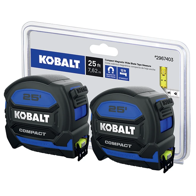 Kobalt 2-Pack 25-ft Magnetic Compact Tape Measure 3 Kobalt 2-Pack 25-ft Magnetic Compact Tape Measure