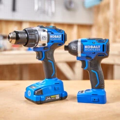 Kobalt 24-V Max Cordless Tools Combo - Drill-Driver And Impact Driver - Brushless Motor With Battery And Charger -Kobalt 45595020e L