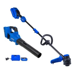 Kobalt 40-Volt Max 520-CFM Leaf Blower And 15-in String Trimmer Combo Kit - Battery And Charger Included