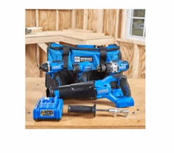 Kobalt KLC 4024A-03 4-Tool 24-Volt Max Brushless Power Tool Combo Kit With Soft Case (1-Battery Included And Charger Included) -Kobalt 7 137